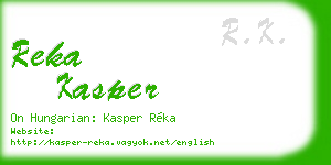 reka kasper business card