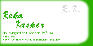 reka kasper business card